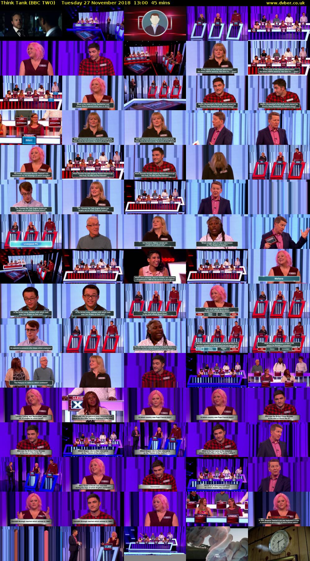 Think Tank (BBC TWO) Tuesday 27 November 2018 13:00 - 13:45