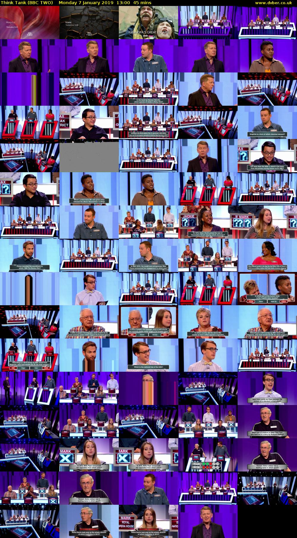 Think Tank (BBC TWO) Monday 7 January 2019 13:00 - 13:45
