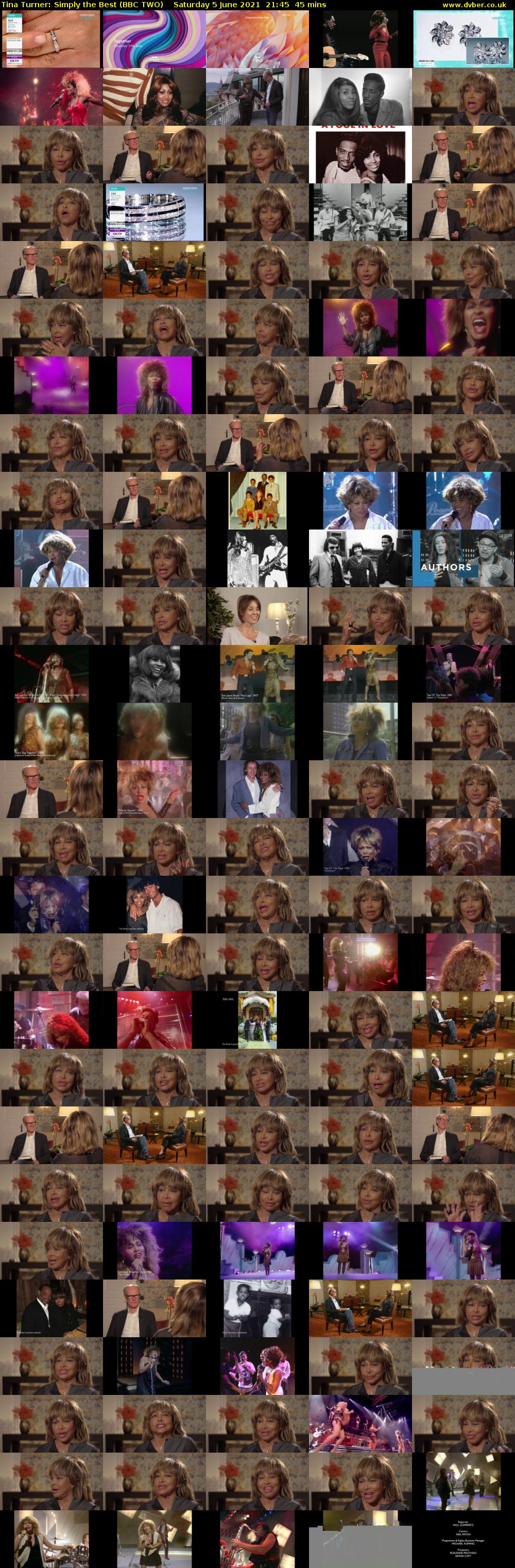 Tina Turner: Simply the Best (BBC TWO) Saturday 5 June 2021 21:45 - 22:30