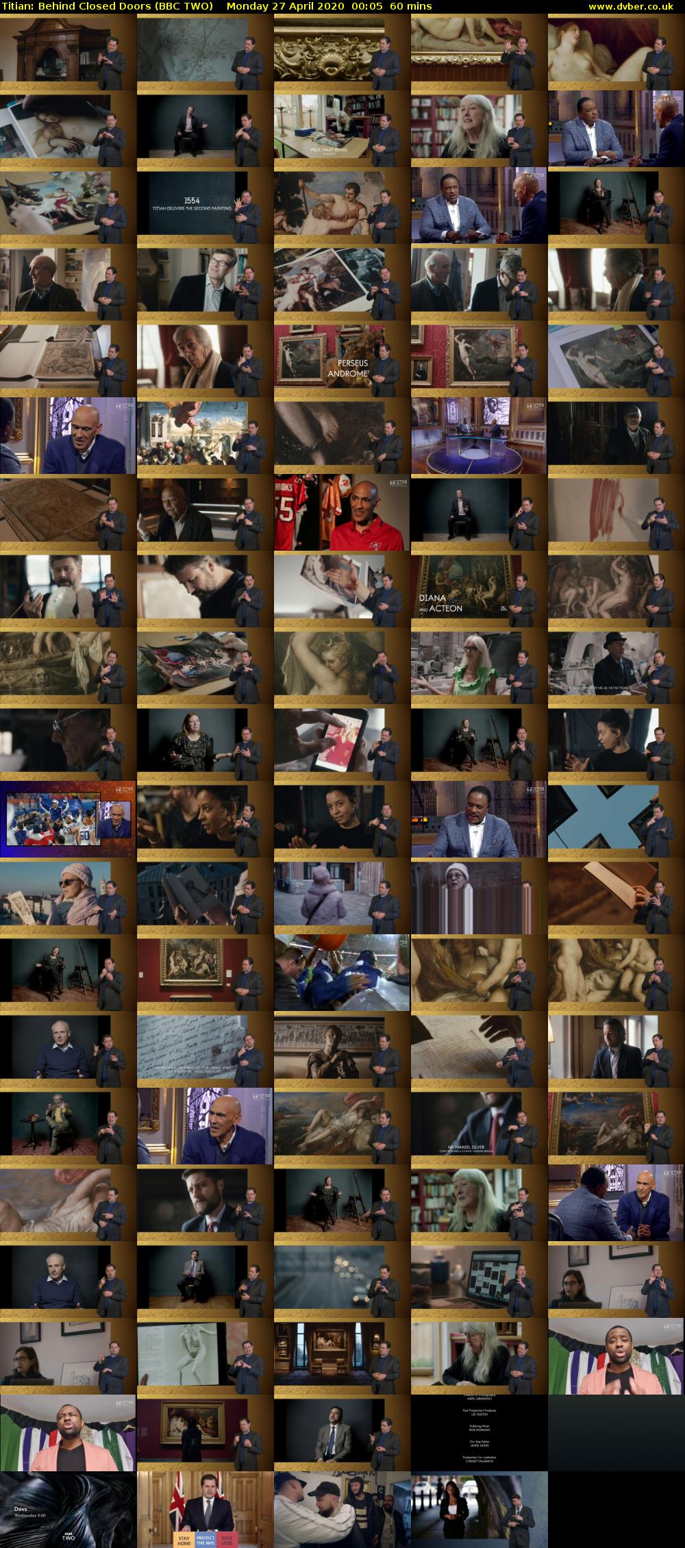 Titian: Behind Closed Doors (BBC TWO) Monday 27 April 2020 00:05 - 01:05