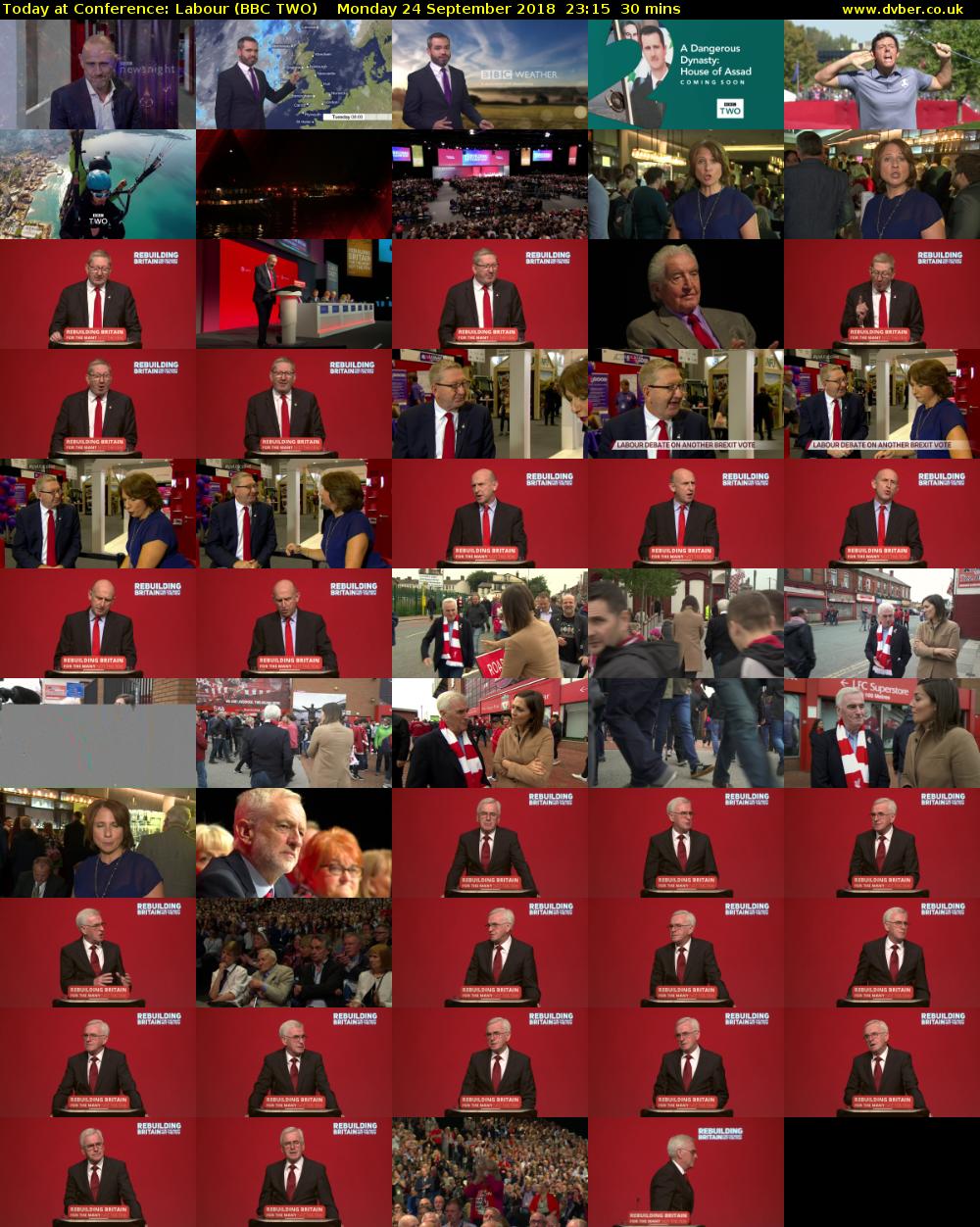 Today at Conference: Labour (BBC TWO) Monday 24 September 2018 23:15 - 23:45