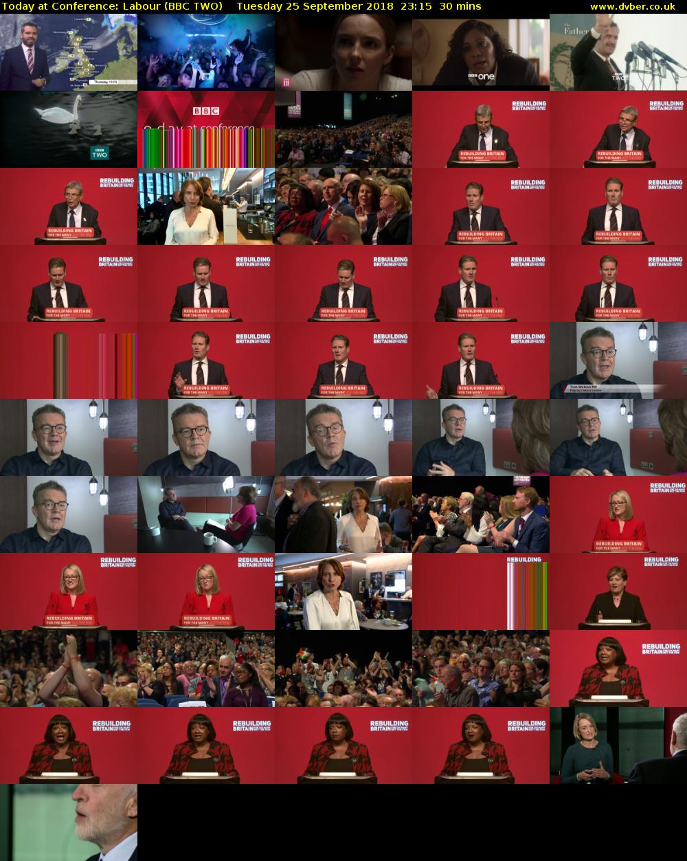 Today at Conference: Labour (BBC TWO) Tuesday 25 September 2018 23:15 - 23:45