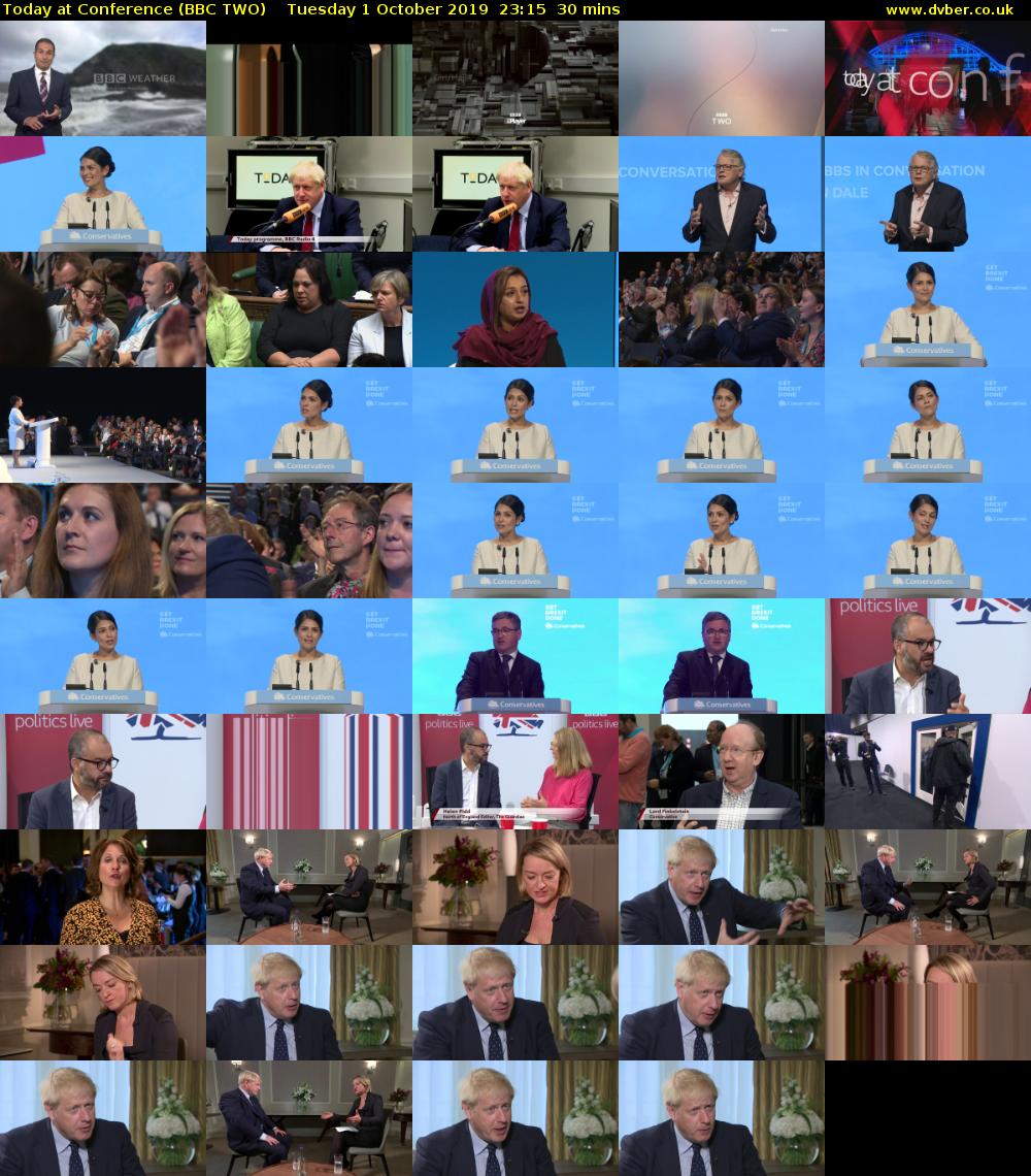 Today at Conference (BBC TWO) Tuesday 1 October 2019 23:15 - 23:45