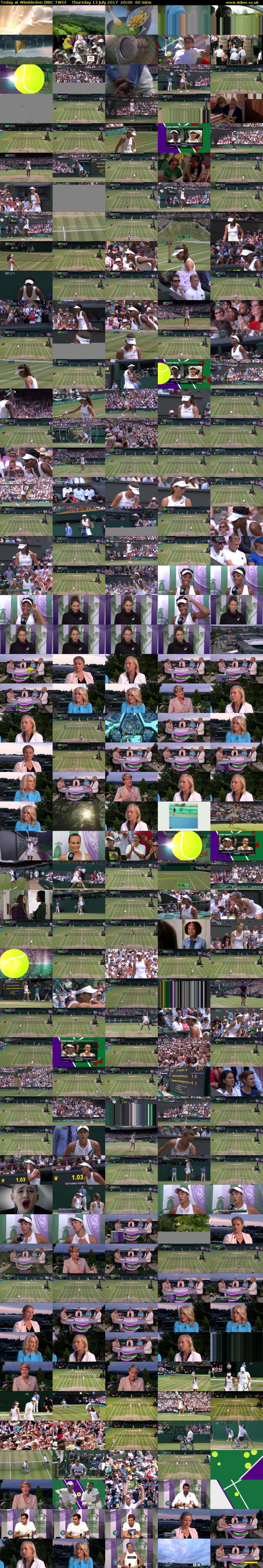 Today at Wimbledon (BBC TWO) Thursday 13 July 2017 20:00 - 21:00