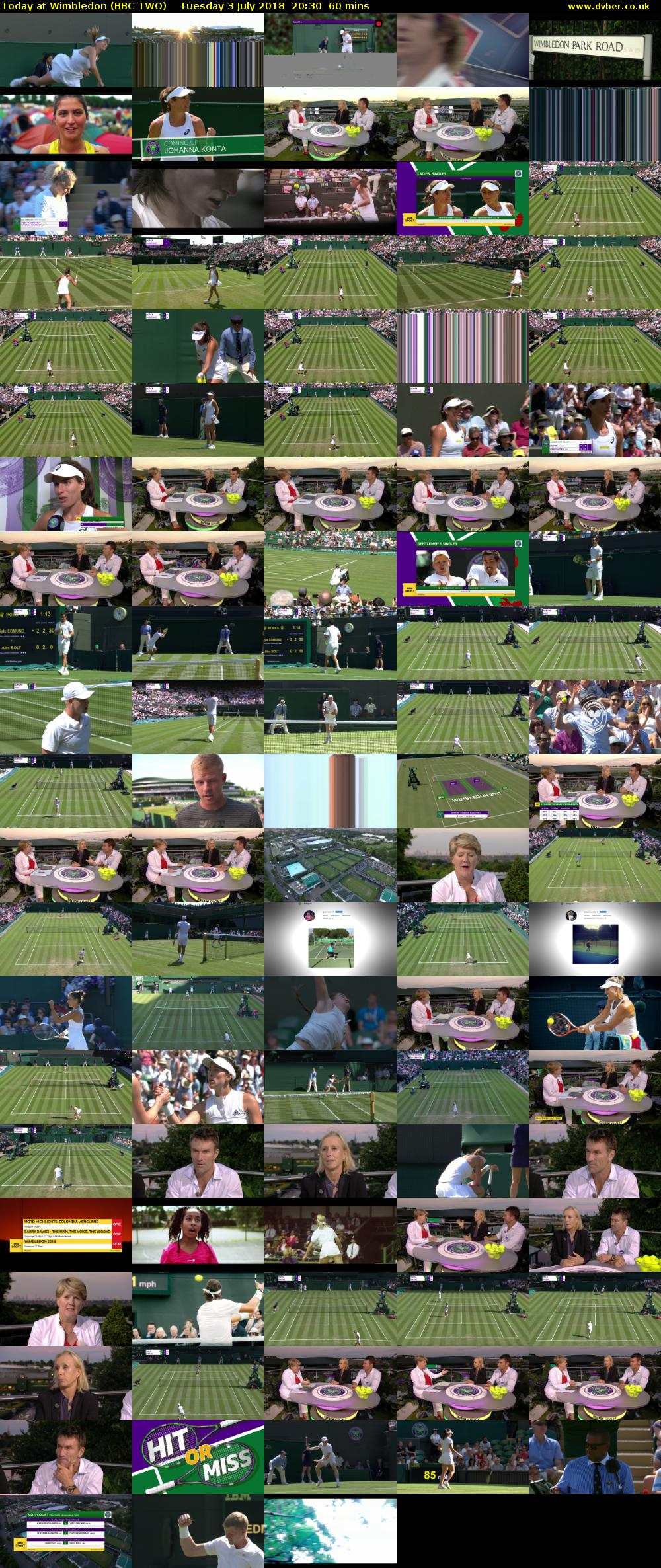 Today at Wimbledon (BBC TWO) Tuesday 3 July 2018 20:30 - 21:30