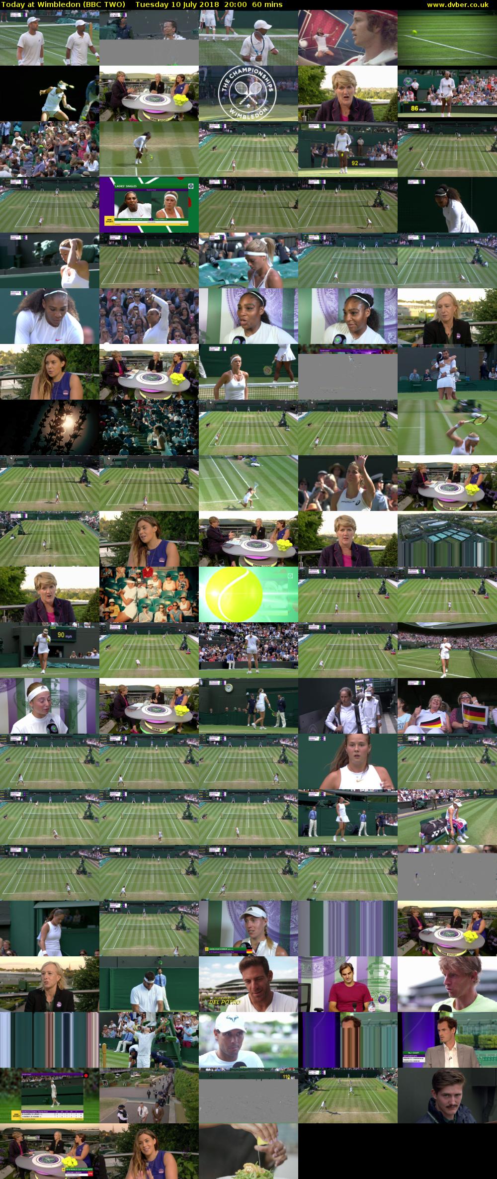 Today at Wimbledon (BBC TWO) Tuesday 10 July 2018 20:00 - 21:00
