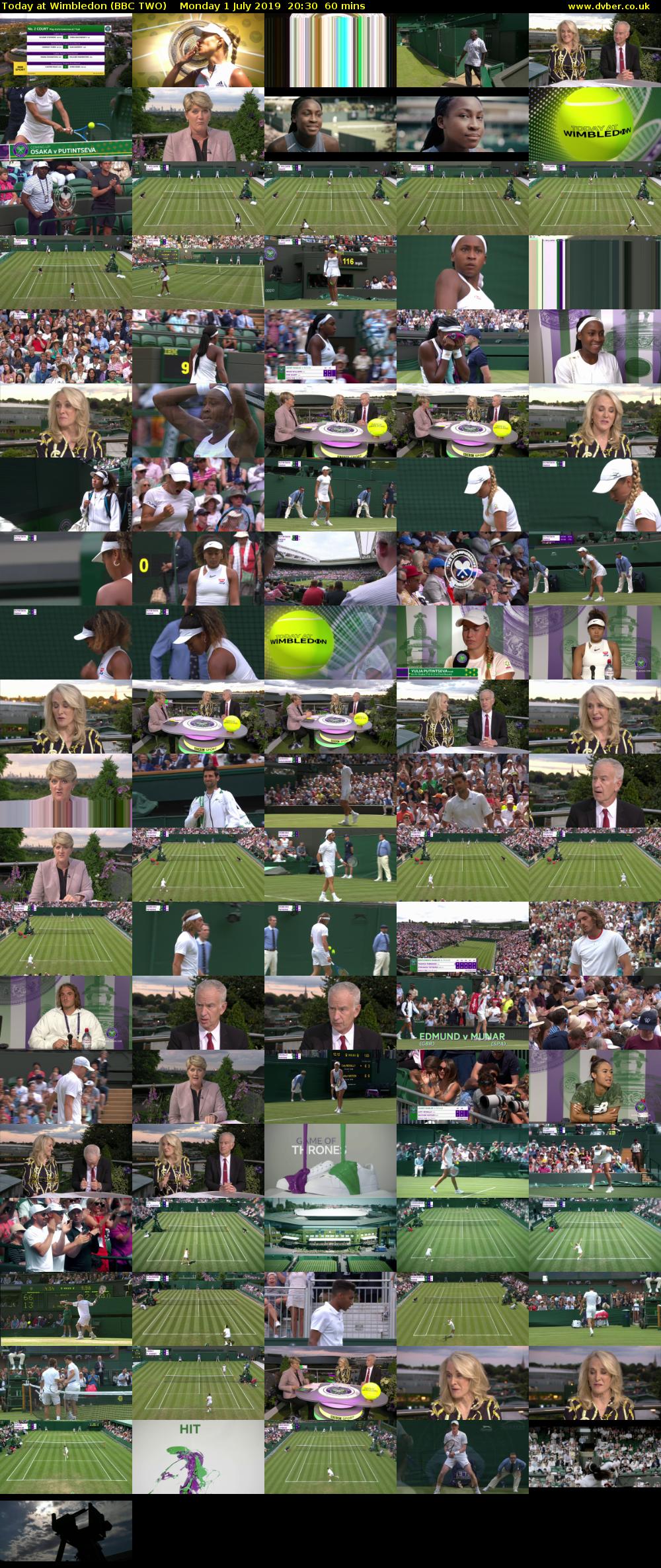 Today at Wimbledon (BBC TWO) Monday 1 July 2019 20:30 - 21:30