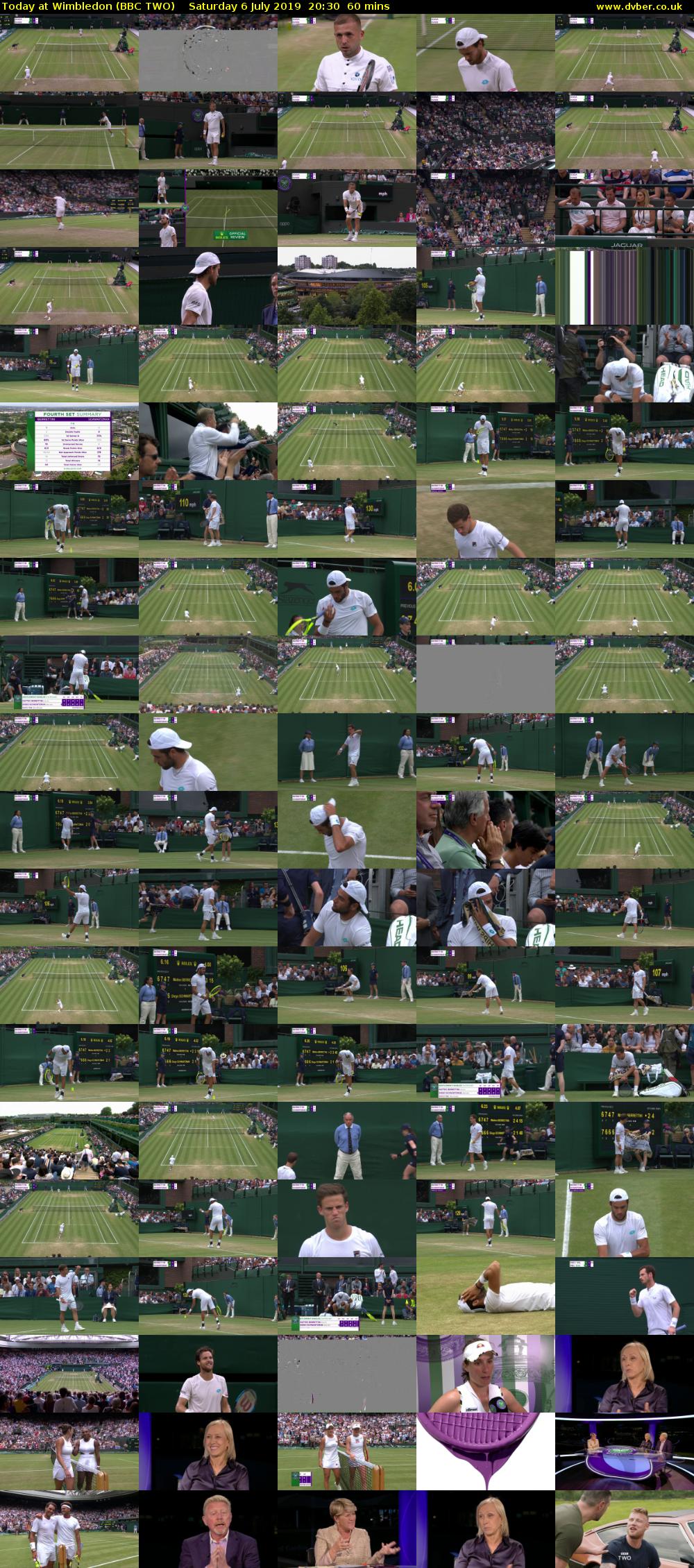 Today at Wimbledon (BBC TWO) Saturday 6 July 2019 20:30 - 21:30