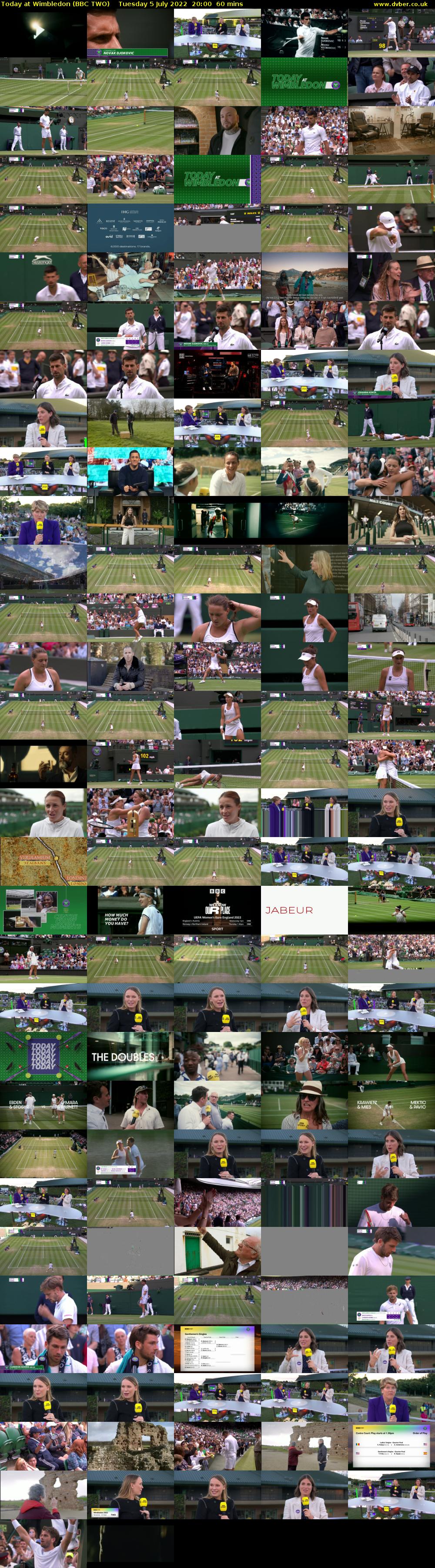 Today at Wimbledon (BBC TWO) Tuesday 5 July 2022 20:00 - 21:00