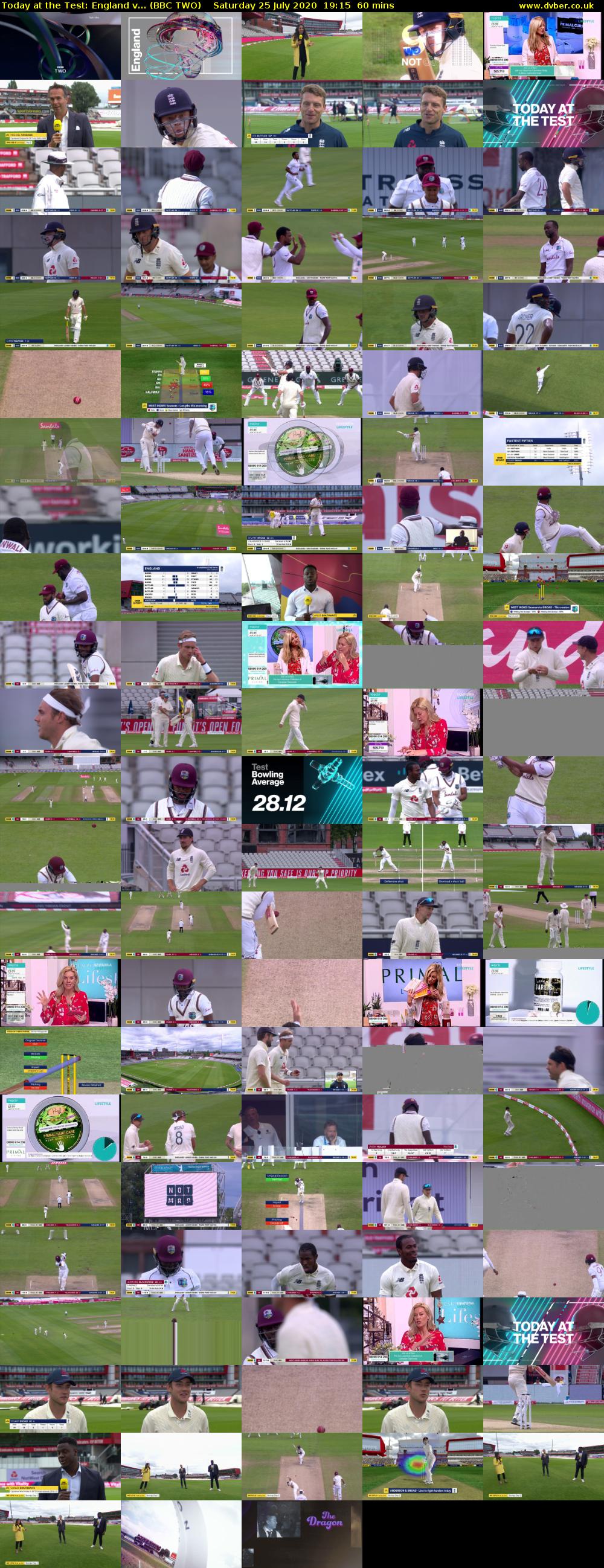 Today at the Test: England v... (BBC TWO) Saturday 25 July 2020 19:15 - 20:15