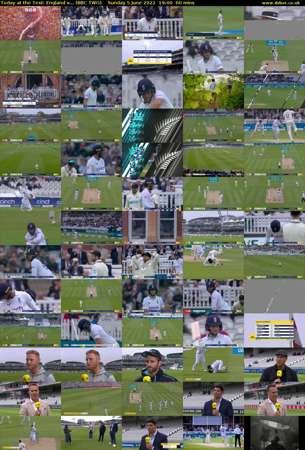 Today at the Test: England v... (BBC TWO) Sunday 5 June 2022 19:00 - 20:00