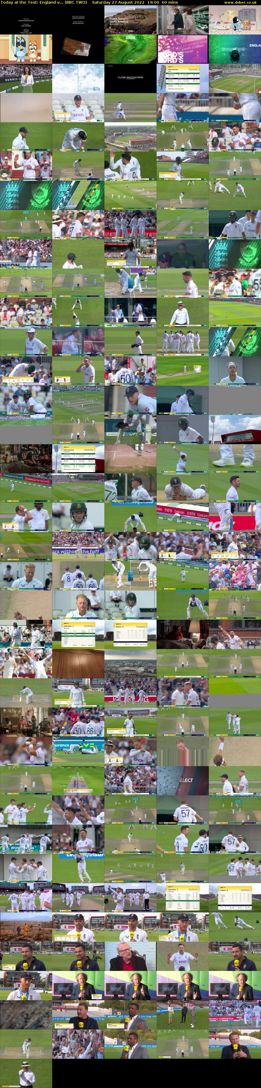 Today at the Test: England v... (BBC TWO) Saturday 27 August 2022 19:00 - 20:00