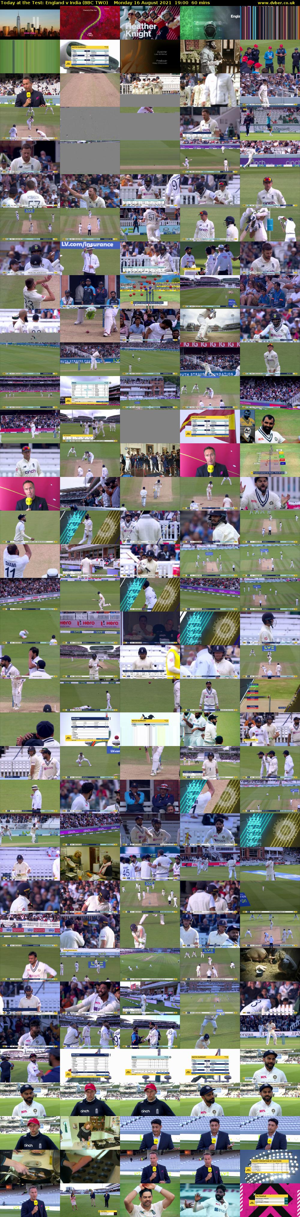 Today at the Test: England v India (BBC TWO) Monday 16 August 2021 19:00 - 20:00