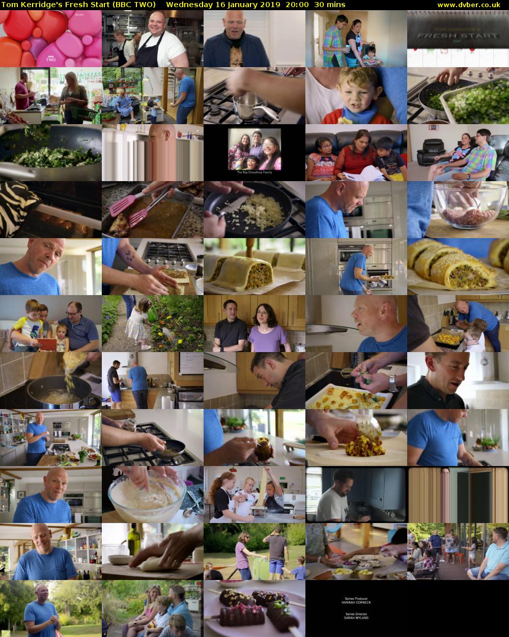 Tom Kerridge's Fresh Start (BBC TWO) Wednesday 16 January 2019 20:00 - 20:30