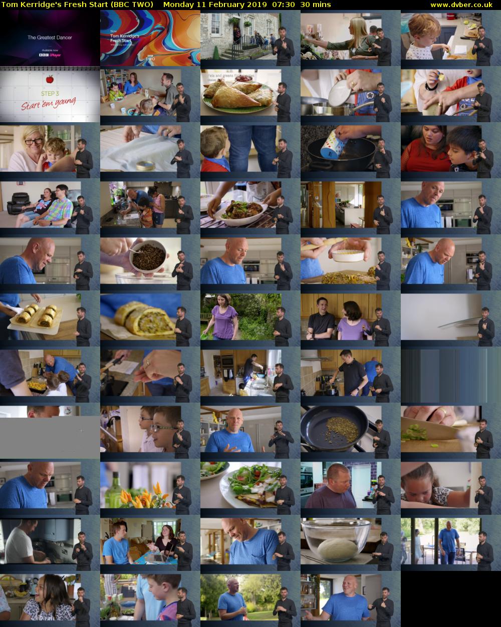 Tom Kerridge's Fresh Start (BBC TWO) Monday 11 February 2019 07:30 - 08:00