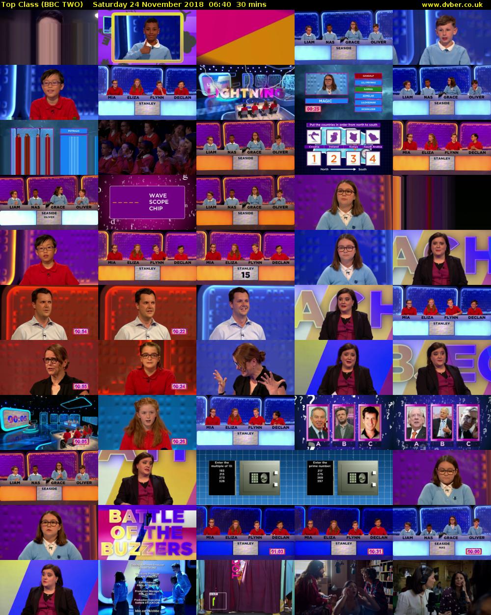 Top Class (BBC TWO) Saturday 24 November 2018 06:40 - 07:10