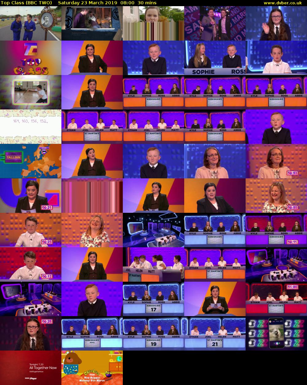 Top Class (BBC TWO) Saturday 23 March 2019 08:00 - 08:30