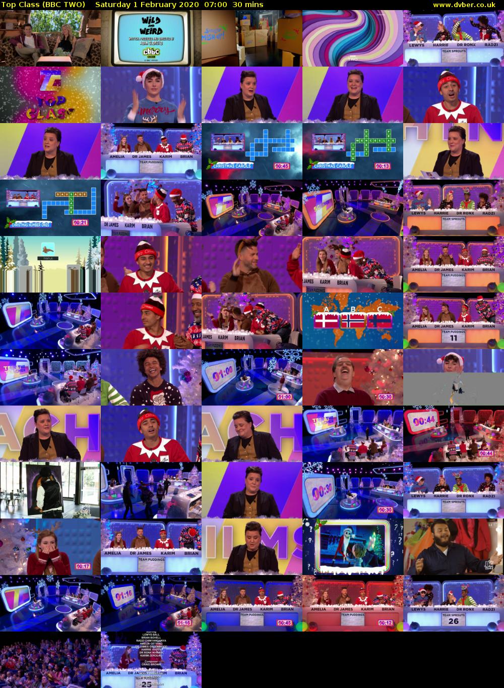 Top Class (BBC TWO) Saturday 1 February 2020 07:00 - 07:30