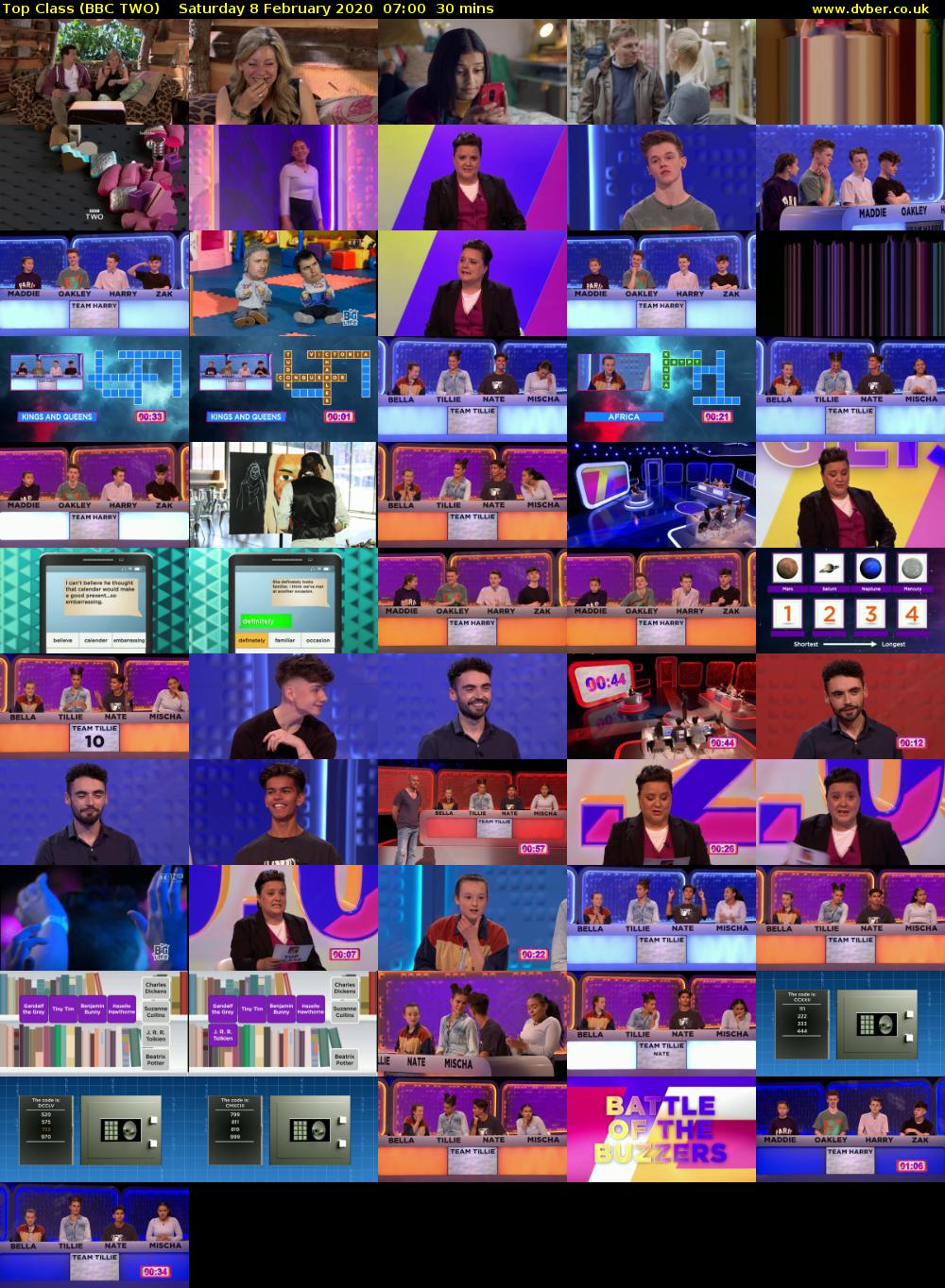 Top Class (BBC TWO) Saturday 8 February 2020 07:00 - 07:30