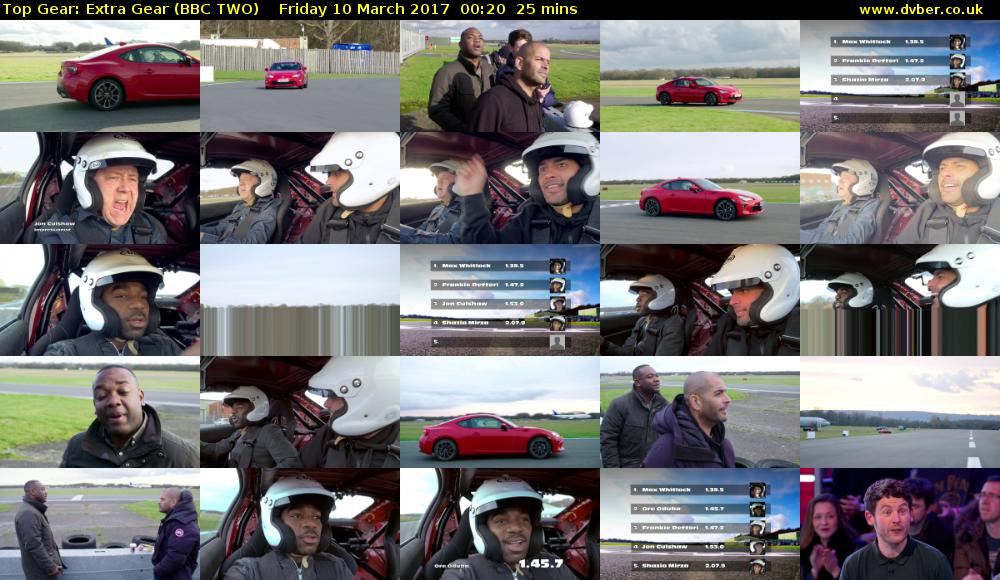 Top Gear: Extra Gear (BBC TWO) Friday 10 March 2017 00:20 - 00:45