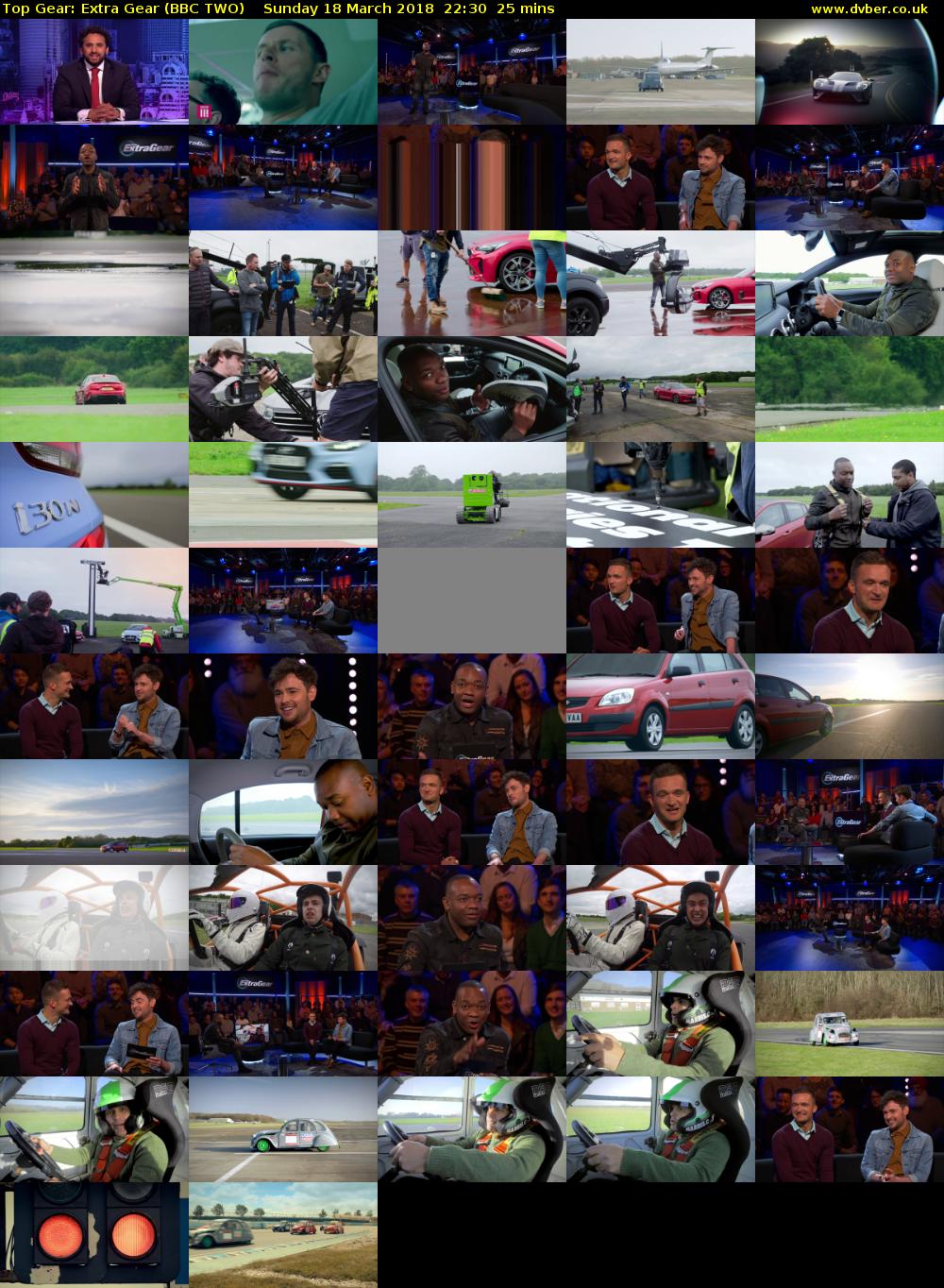 Top Gear: Extra Gear (BBC TWO) Sunday 18 March 2018 22:30 - 22:55