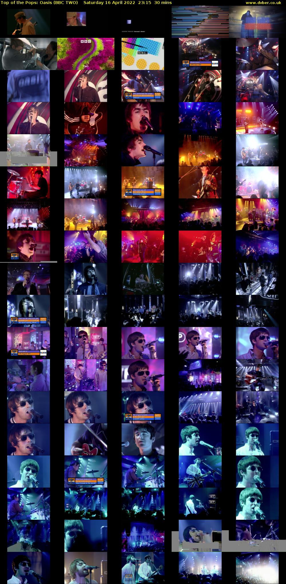 Top of the Pops: Oasis (BBC TWO) Saturday 16 April 2022 23:15 - 23:45