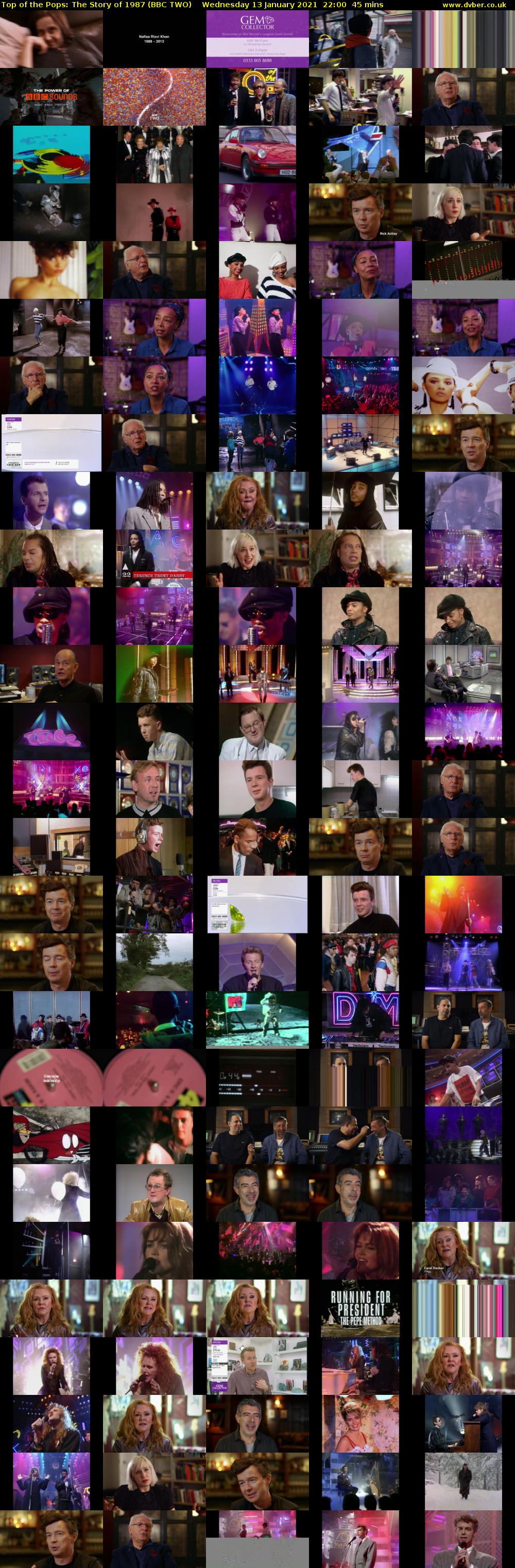 Top of the Pops: The Story of 1987 (BBC TWO) Wednesday 13 January 2021 22:00 - 22:45