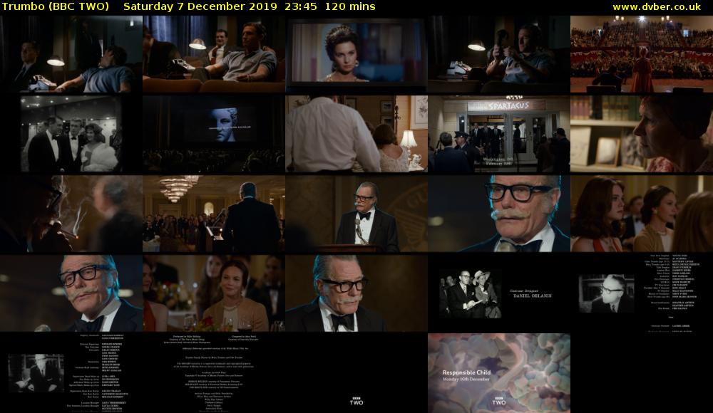 Trumbo (BBC TWO) Saturday 7 December 2019 23:45 - 01:45