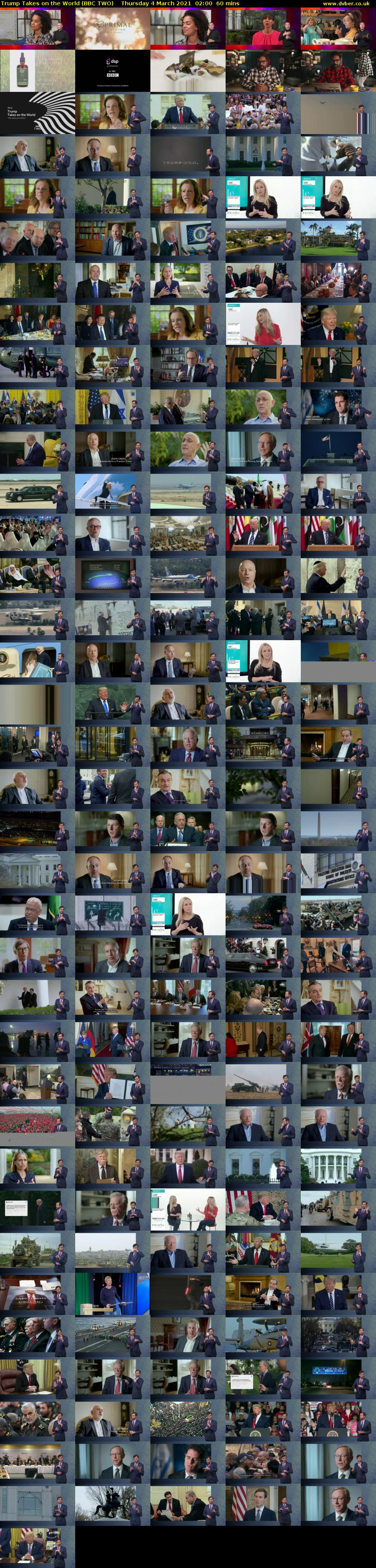 Trump Takes on the World (BBC TWO) Thursday 4 March 2021 02:00 - 03:00