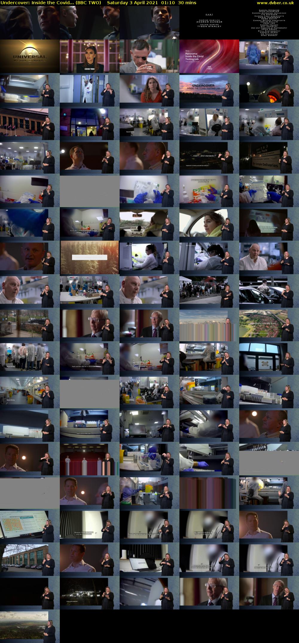 Undercover: Inside the Covid... (BBC TWO) Saturday 3 April 2021 01:10 - 01:40