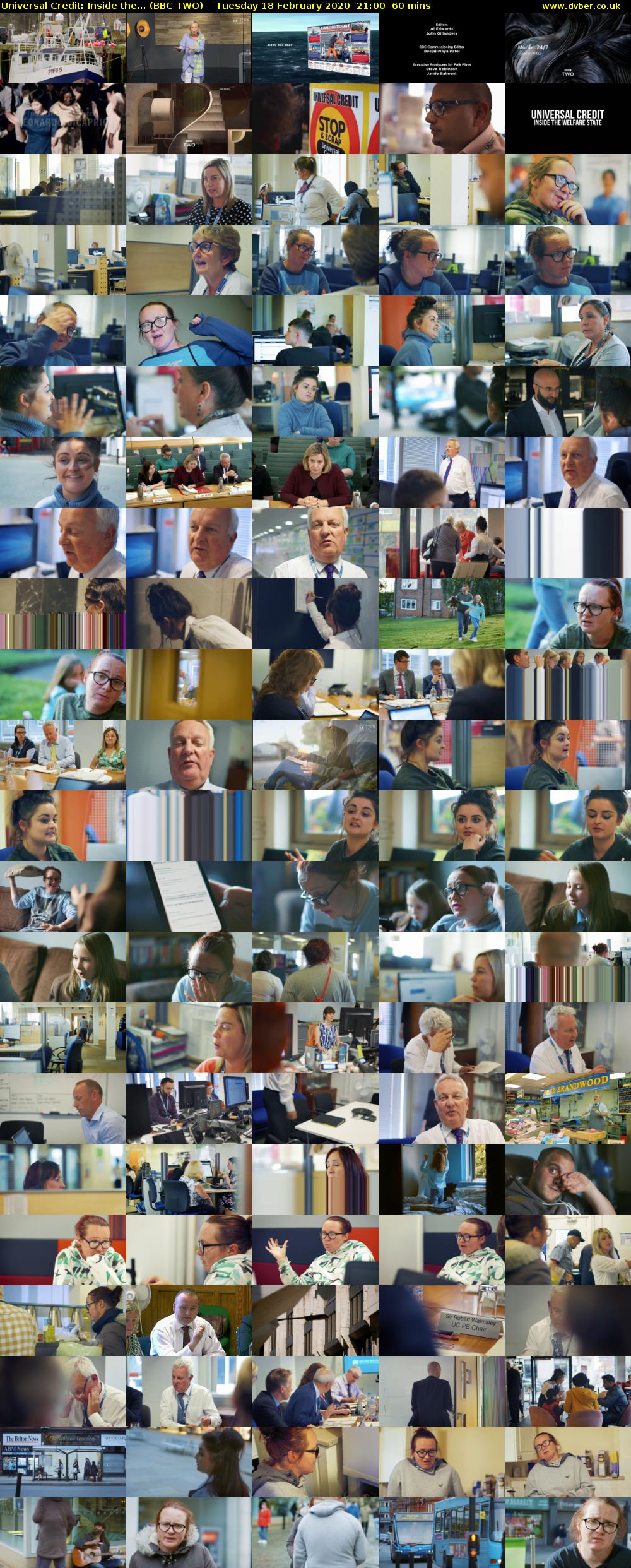 Universal Credit: Inside the... (BBC TWO) Tuesday 18 February 2020 21:00 - 22:00