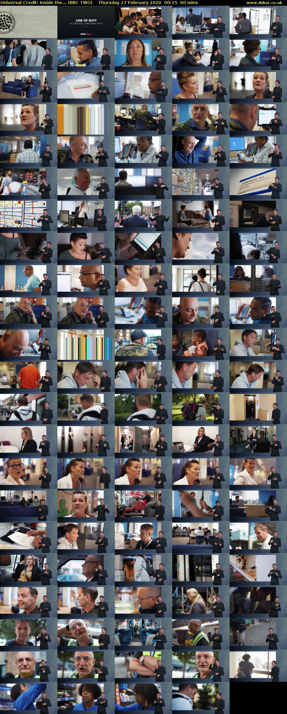 Universal Credit: Inside the... (BBC TWO) Thursday 27 February 2020 00:15 - 01:15