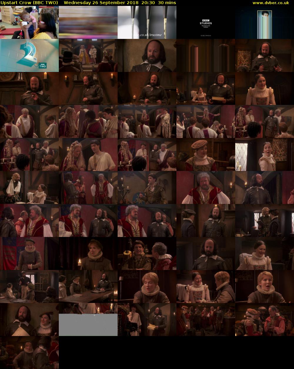 Upstart Crow (BBC TWO) Wednesday 26 September 2018 20:30 - 21:00