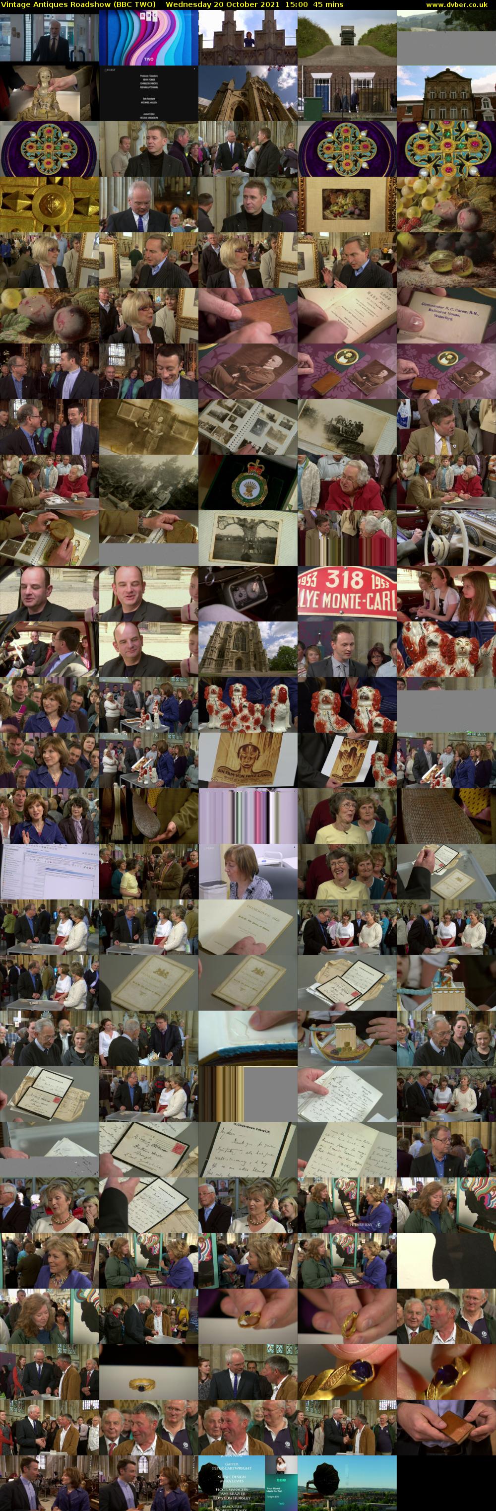 Vintage Antiques Roadshow (BBC TWO) Wednesday 20 October 2021 15:00 - 15:45