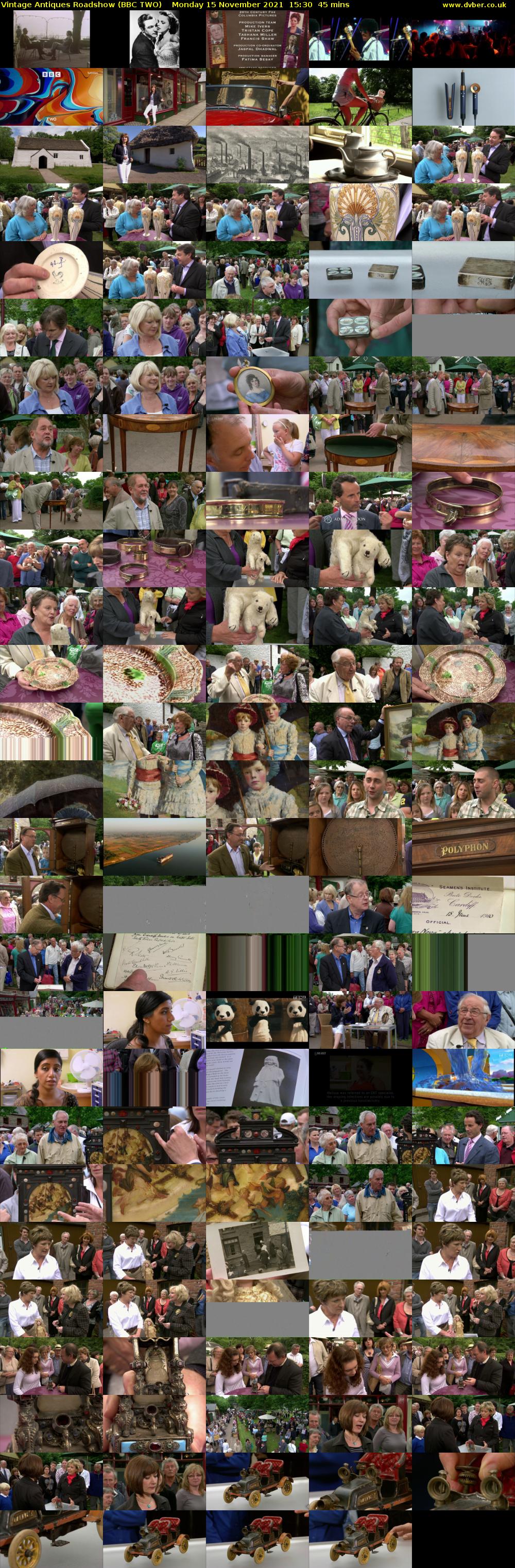 Vintage Antiques Roadshow (BBC TWO) Monday 15 November 2021 15:30 - 16:15