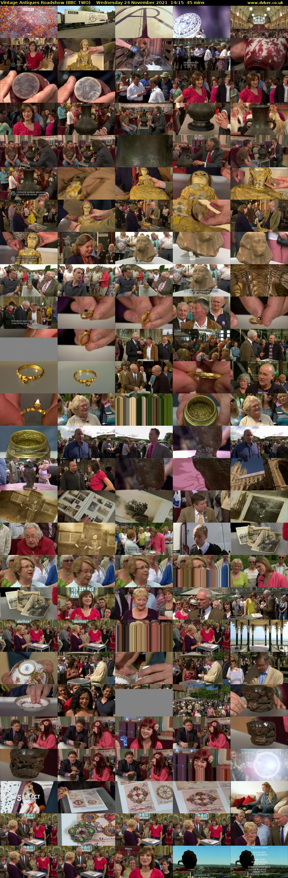 Vintage Antiques Roadshow (BBC TWO) Wednesday 24 November 2021 14:15 - 15:00