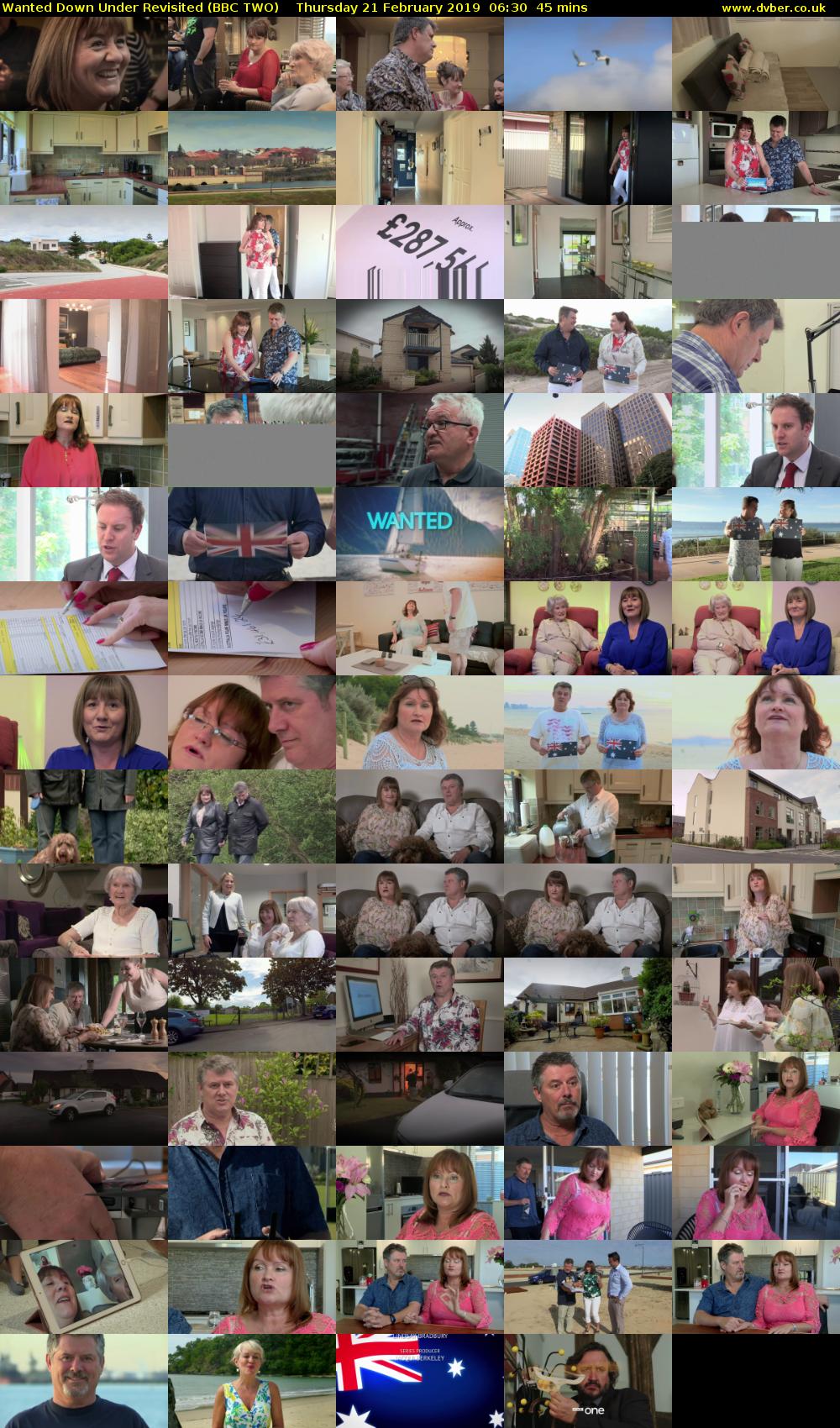 Wanted Down Under Revisited (BBC TWO) Thursday 21 February 2019 06:30 - 07:15