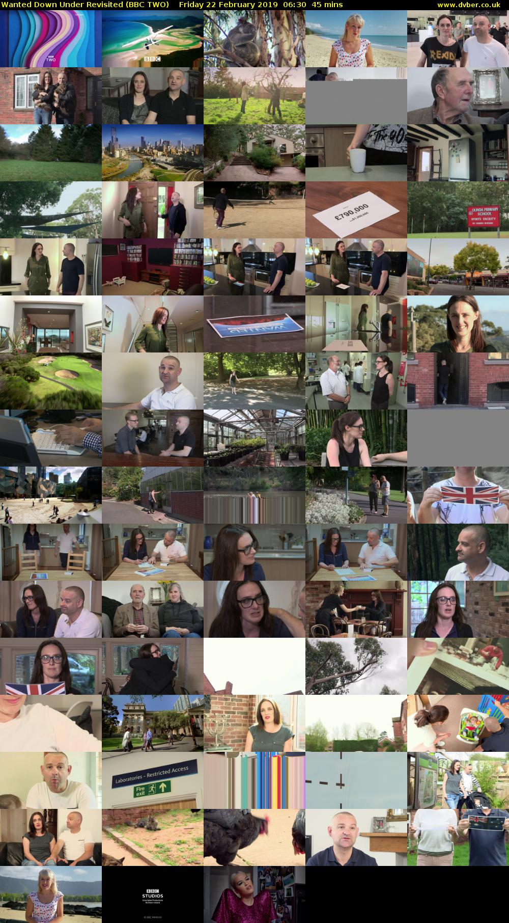 Wanted Down Under Revisited (BBC TWO) Friday 22 February 2019 06:30 - 07:15