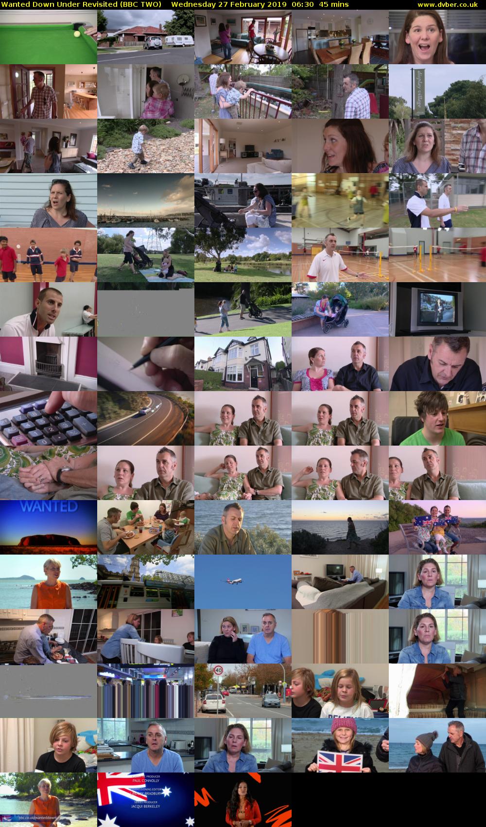 Wanted Down Under Revisited (BBC TWO) Wednesday 27 February 2019 06:30 - 07:15
