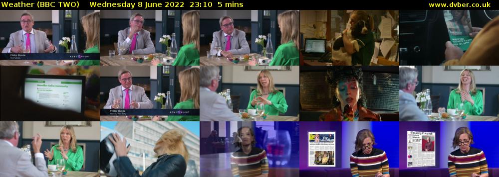 Weather (BBC TWO) Wednesday 8 June 2022 23:10 - 23:15