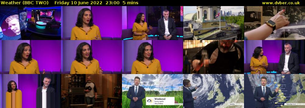 Weather (BBC TWO) Friday 10 June 2022 23:00 - 23:05