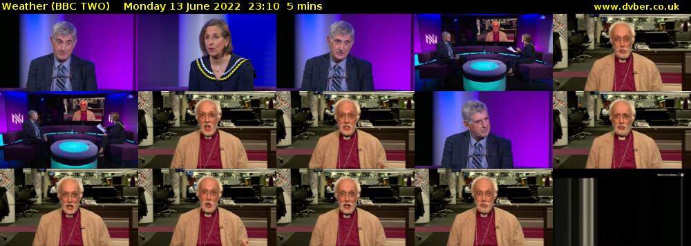 Weather (BBC TWO) Monday 13 June 2022 23:10 - 23:15