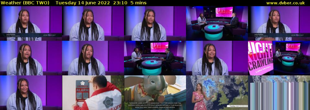 Weather (BBC TWO) Tuesday 14 June 2022 23:10 - 23:15