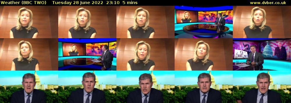 Weather (BBC TWO) Tuesday 28 June 2022 23:10 - 23:15