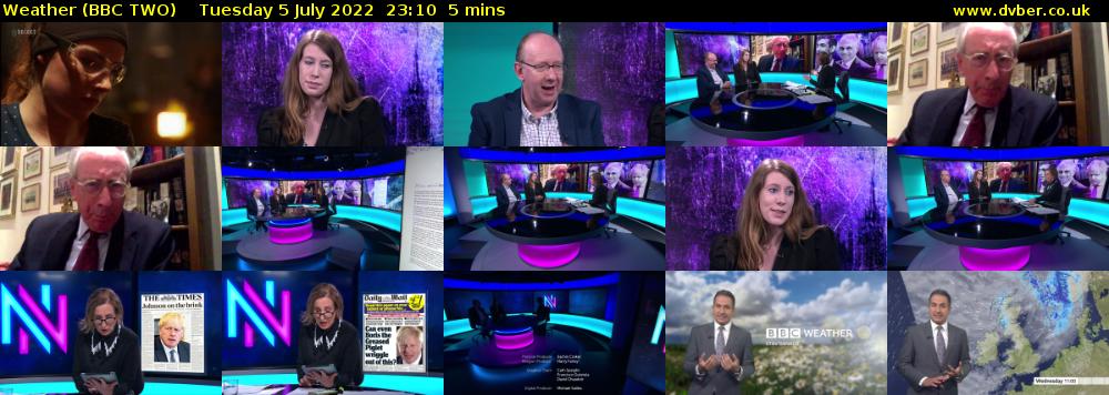 Weather (BBC TWO) Tuesday 5 July 2022 23:10 - 23:15