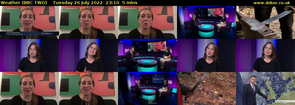 Weather (BBC TWO) Tuesday 26 July 2022 23:10 - 23:15
