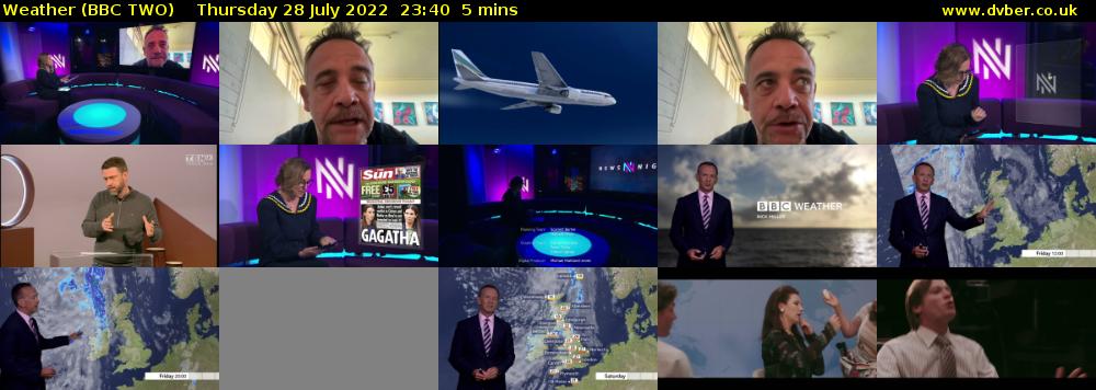 Weather (BBC TWO) Thursday 28 July 2022 23:40 - 23:45