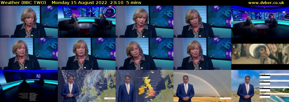 Weather (BBC TWO) Monday 15 August 2022 23:10 - 23:15