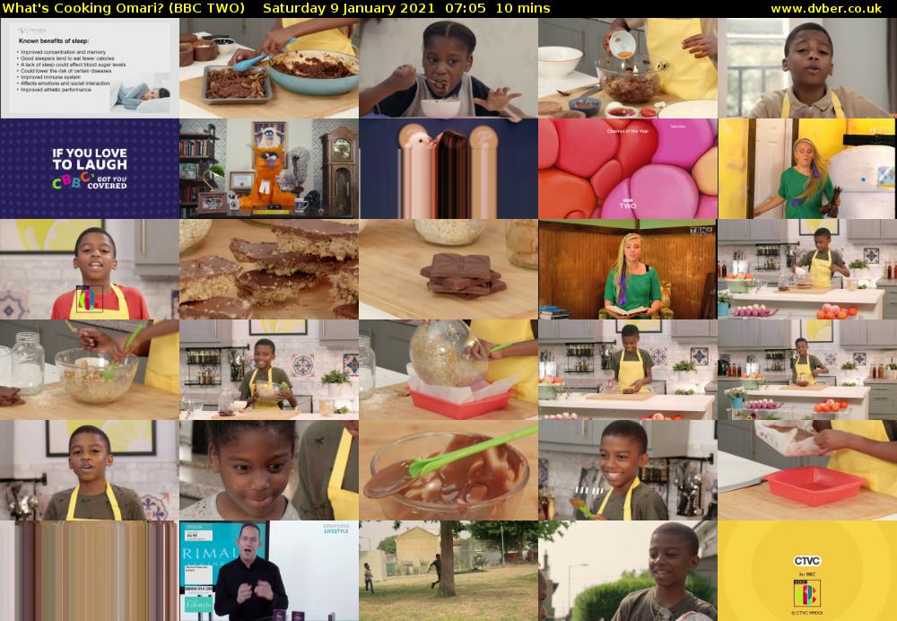 What's Cooking Omari? (BBC TWO) Saturday 9 January 2021 07:05 - 07:15
