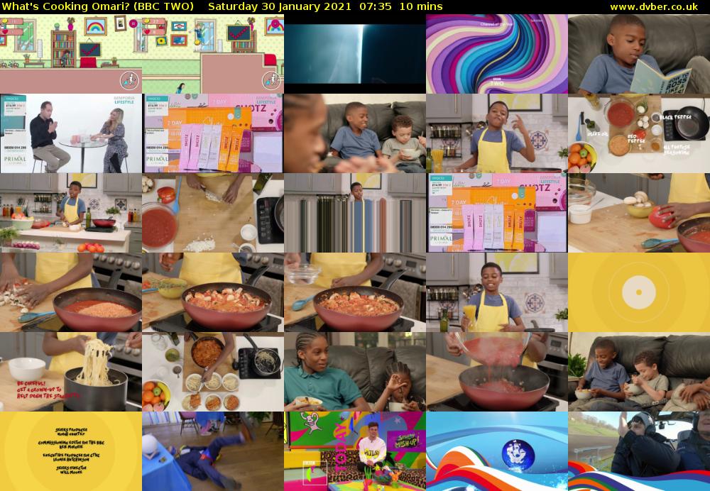 What's Cooking Omari? (BBC TWO) Saturday 30 January 2021 07:35 - 07:45